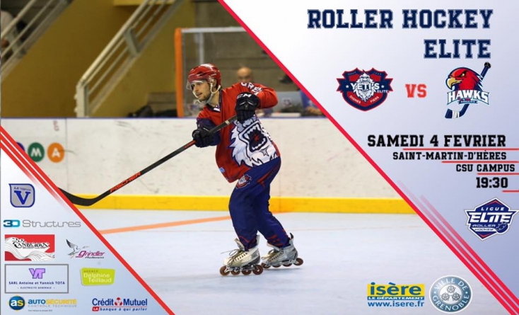 Live vidéo Yeti’s Grenoble – Hawks Angers (ligue élite roller-hockey)